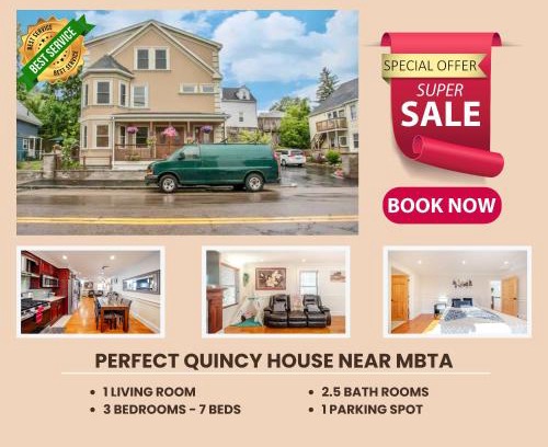 Quincy Apartment | Modern Townhouse Retreat for Families and Pets
