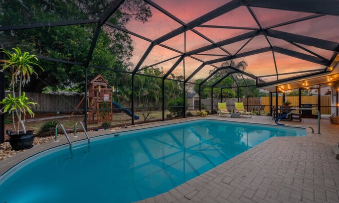 Seminole House | Secluded 3BR Oasis: Pet-Friendly Retreat with Heated Pool