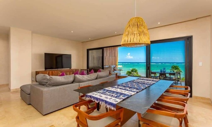 Soliman Bay Apartment | 3BR Beachview at Antal w/Rooftop | Tankah Bay Stay