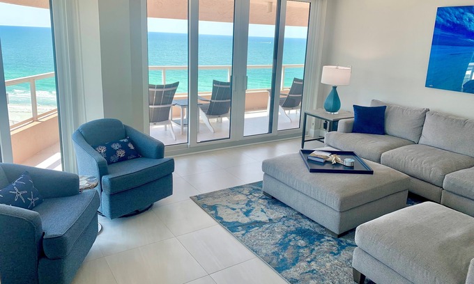 Sand Key Condo | Beachfront Oasis: 3BR with Panoramic Ocean Views & Pool