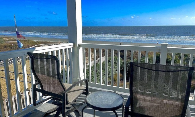 Charleston County Condo | Oceanfront Dunescape: 3 BR Retreat with Pool & Spa