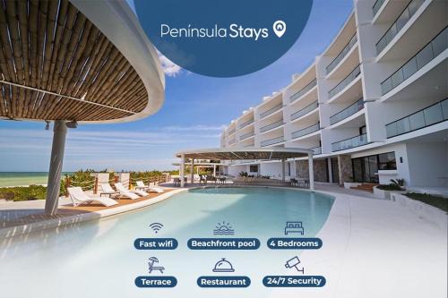 Dzemul Apartment | Family-Friendly 4-Bedroom Beachfront Apartment with Pool