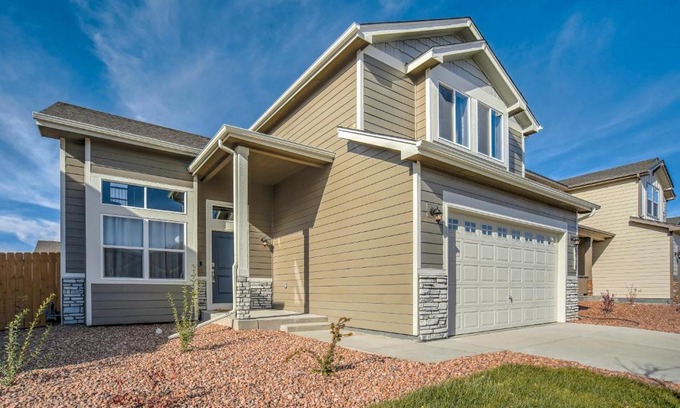 Security-Widefield House | Modern 4-Bedroom Retreat with Fireplace Near Fort Carson
