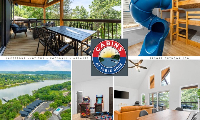 Kimberling City Cabin | Waterfront Cabin with Pool, Dock & Family-Friendly Amenities