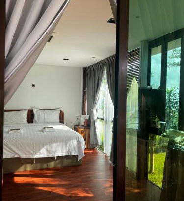 Tawau Cabin | Serene Minimalistic Rooms at Sunset Lodge - Eco Valley Retreat