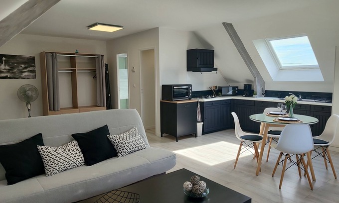 Colombelles Apartment | 10/10 Rated Studio with Kitchen and Private Access