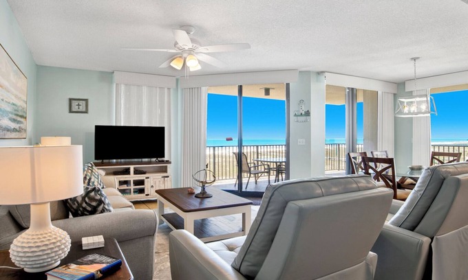 Orange Beach Condo | Gulf Front Corner Unit with Wrap Around Balcony & Ocean Views