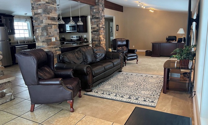 Phillips House | Exquisite Lake Home with 600' Sand Frontage & Pool