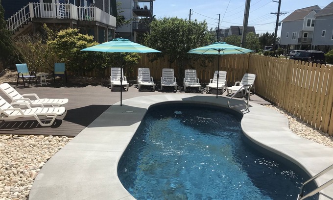 Surf City House | Ideal Getaway: 5 Bedrooms, Private Pool & Beach Access