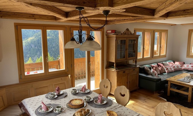 Bellwald Ski Chalet | Family Chalet with Breathtaking Mountain Views & Spa