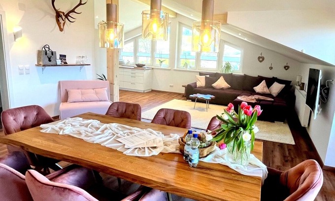 Buching Apartment | 5-Star Chalet Apartment with Castle Views & Spa Amenities