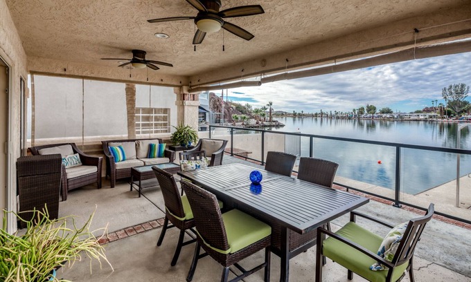 Cienega Springs House | Riverside Retreat: 5-Star Home with Dock & Pool Access