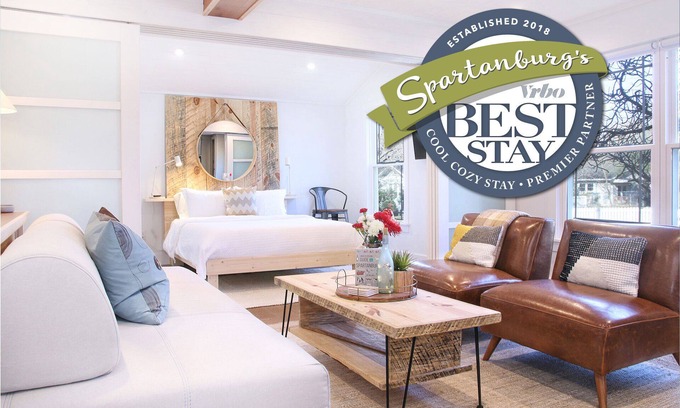 Spartanburg Cottage | Exceptional Designer Cottage Near Downtown with Spa & Hot Tub