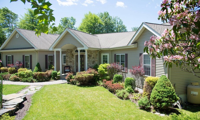 Long Pond House | Discover a Private Pocono Retreat with Hot Tub & Game Room