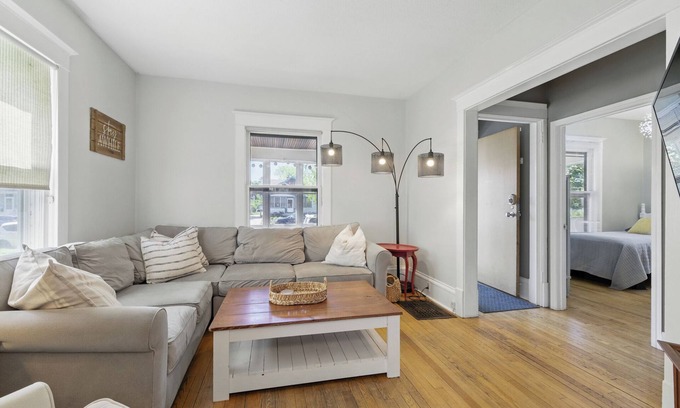 Midway House | Inviting Urban Farmhouse with Pool and Theatre Access