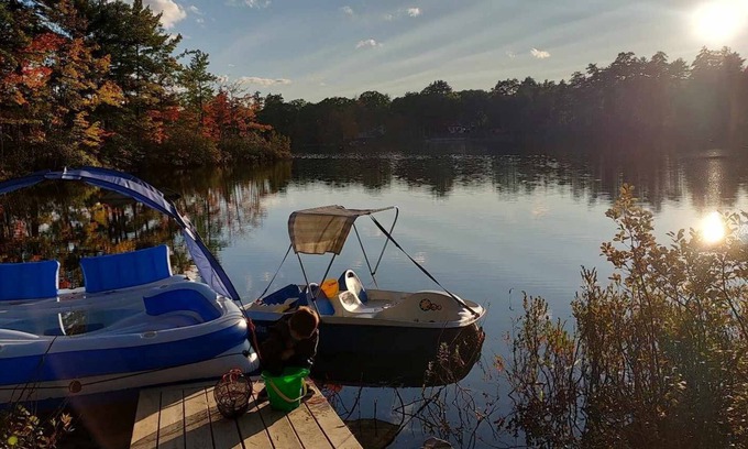 Ossipee House | Waterfront Retreat with Private Beach: Year-Round Fun Awaits