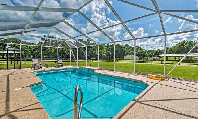 Fellowship House | Tranquil 6-Acre Retreat Near WEC & HITS with Pool