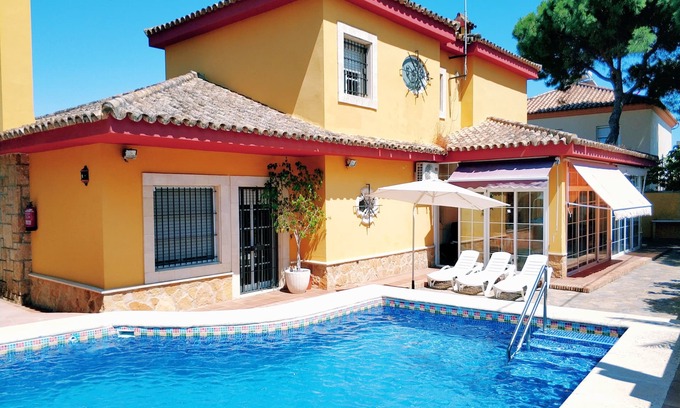 Valdelagrana Ski Chalet | Beautiful 6 Bedroom Villa with Pool and Oceanfront Views