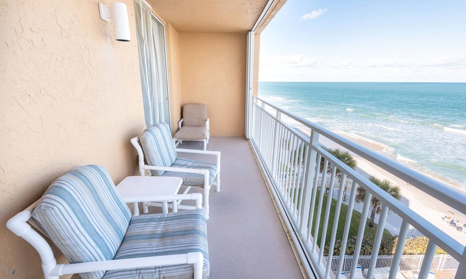 Indian Harbour Beach Condo | Exceptional Ocean View Retreat at Indian Harbour Beach Club