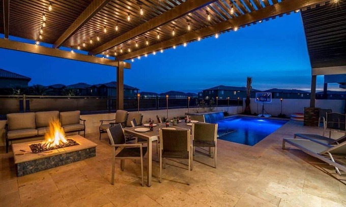 Santa Clara House | Ideal Getaway: Private Pool, Hot Tubs & Fire Pits for 38
