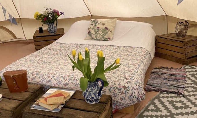 Foxley RV Rental | River View Luxury Bell Tent - Perfect for Family Getaways