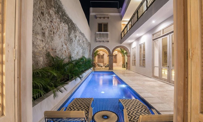 Cartagena Walled City House | Stunning 7 Bedroom Retreat with Private Pool in Walled City