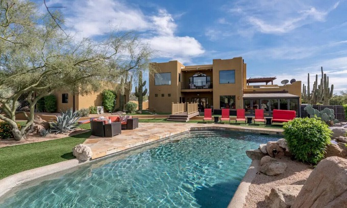 North Scottsdale House | Exceptional 8 Bedroom Retreat with Game Room and Spa