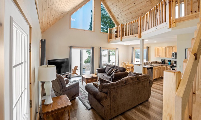 Northeastern Michigan Resort | Beachfront A-Frame with Lake Huron Views & Spa Amenities