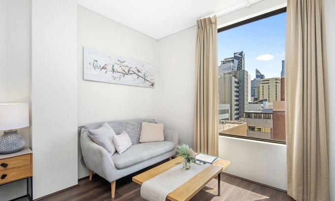 East Perth Apartment | Inviting 802 Sweet Serenity Studio with High-Floor Views
