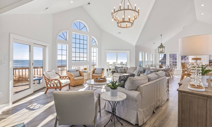 Frisco House | Oceanfront 8BR Retreat in OBX with Pool & Hot Tub
