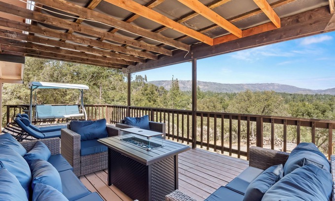 North Fork House | 9 Acre Mountain Escape with Game Room, Fire Pit, BBQ