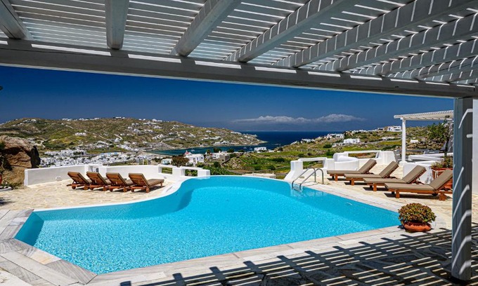 Psarou Villa | Relaxing 9 Muses Villas Mykonos with Ocean Views & Pool
