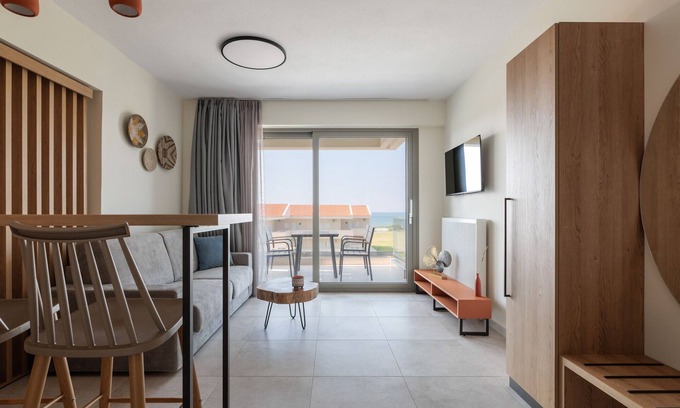 Perea Apartment | Discover 9DOORS Peraia: Family-Friendly with Spa & Hot Tub
