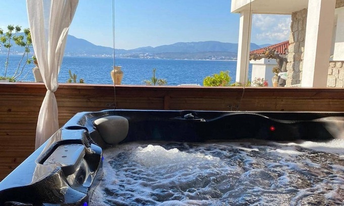 Belvedere Apartment | Cozy Aïtone with Ocean View, Hot Tub & Family Amenities
