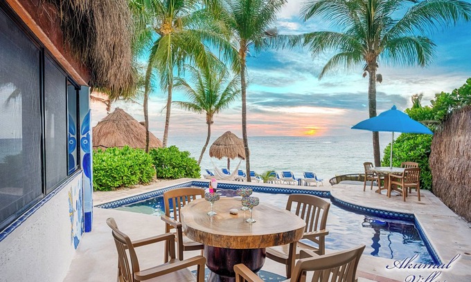 Akumal Villa | Relax on Akumal's Sandy Beach with Ocean View & Spa