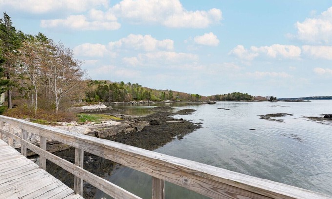 Boothbay House | Relaxing Retreat on Barter's Island with Oceanfront Views
