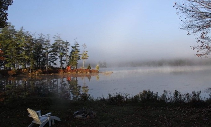 Surry House | Cozy Cabin Retreat Steps from Toddy Pond with Lake Views