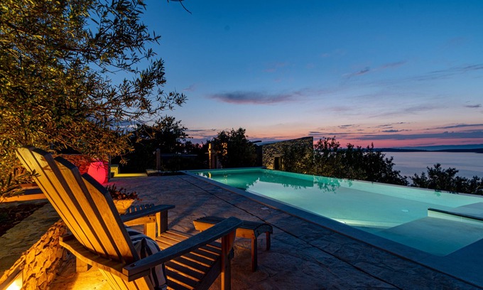 Vela Luka Villa | Tranquil Oceanfront Escape with Spa and Private Pool