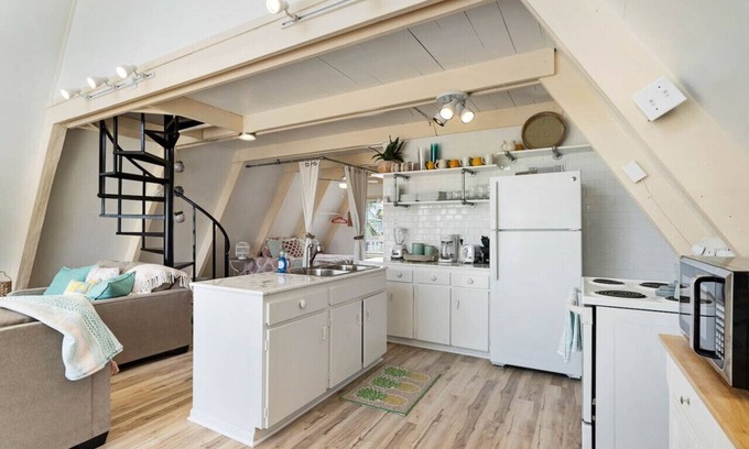 Surfside Beach House | Pet-Friendly A-frame Beach Home with Ocean View & Fire Pit
