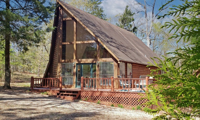 Whispering Hills House | Inviting A-Frame Cabin with Hot Tub & Ocean Views