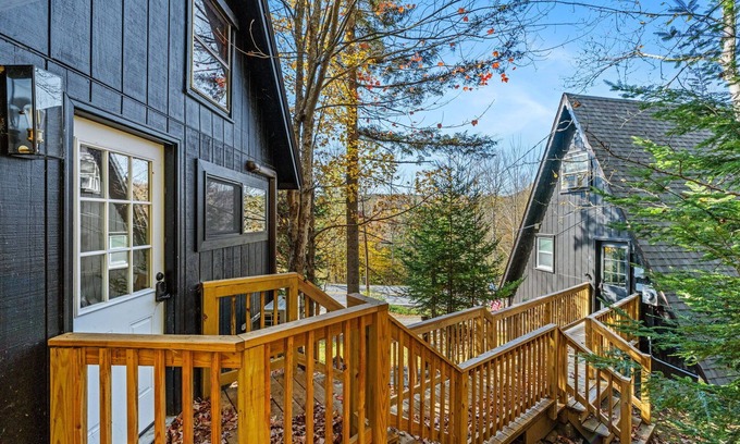 West Dover Cabin | Inviting A-Frame Retreat with Hot Tub Near Mt. Snow