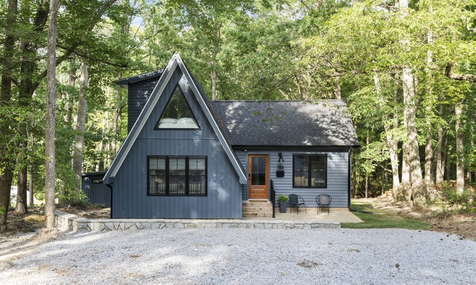 Manson Cabin | A-FRAME Lake Cabin. Brand NEW HOME. Mid Century Modern