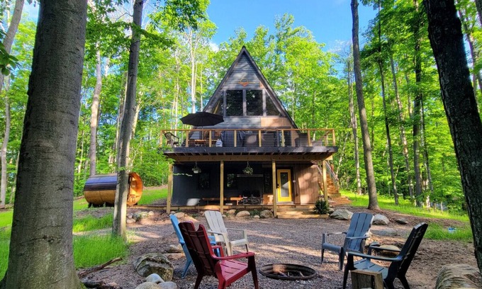 Bellaire Apartment | Oceanview Retreat: "A-Frame of Mind" Chalet Awaits You
