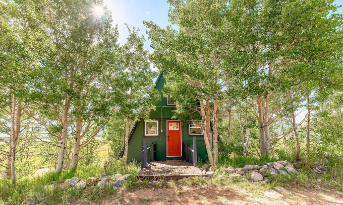 Michigan Hill Cabin | Relaxing A-Frame Triangle Cabin with Hot Tub & Mountain Views