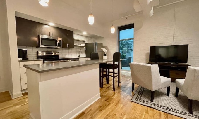 Old Market Apartment | Historic Atrium Loft in Old Market - Rated 9/10 by Guests