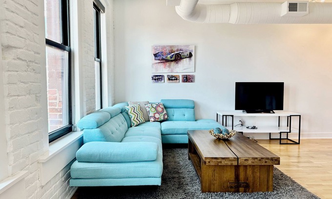 Old Market Apartment | A historic 900 square foot Atrium loft in the heart of the Old Market