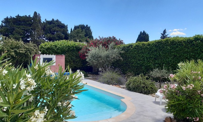 Aramon House | Elegant Mazet in Provence with Pool and Ocean Views