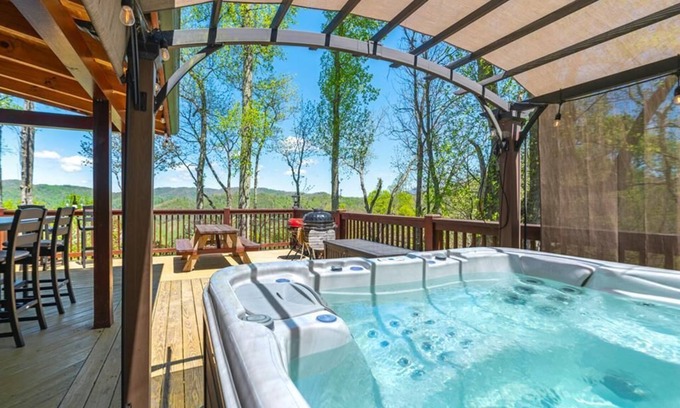 Sugar Grove House | Discover A Mountain Frame of Mind: Cabin with Hot Tub & Game Room