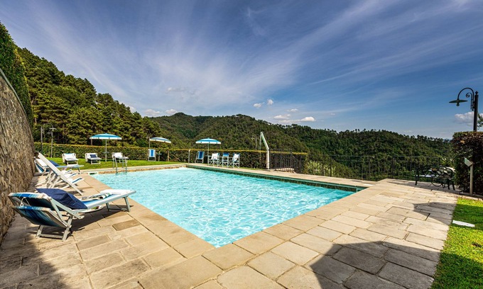 Pescaglia Apartment | Cozy Ground Floor Apartment with Pool & Ocean View