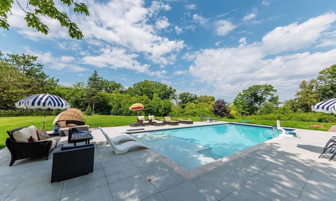 Mequon House | Discover a Rustic Retreat with Heated Pool & Top Amenities
